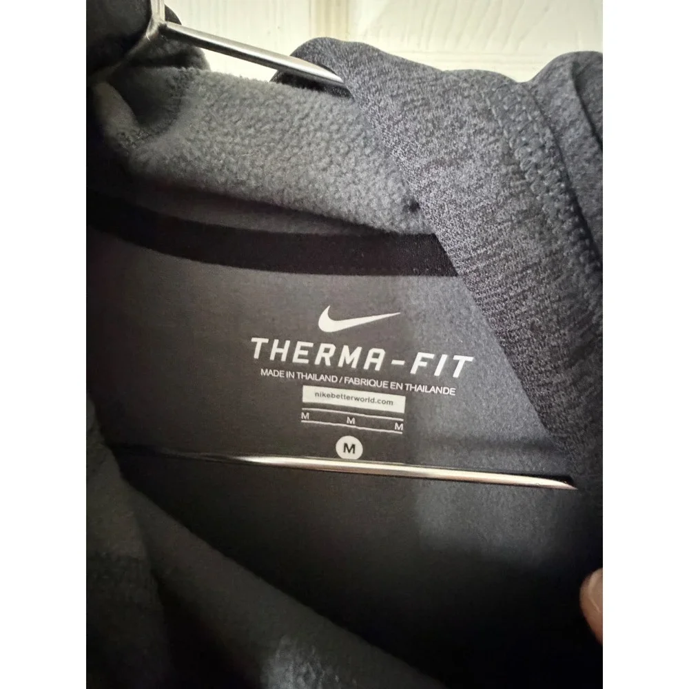 Nike Therma-FIT Women's Pullover Hoodie Gray Heather Swoosh Training M